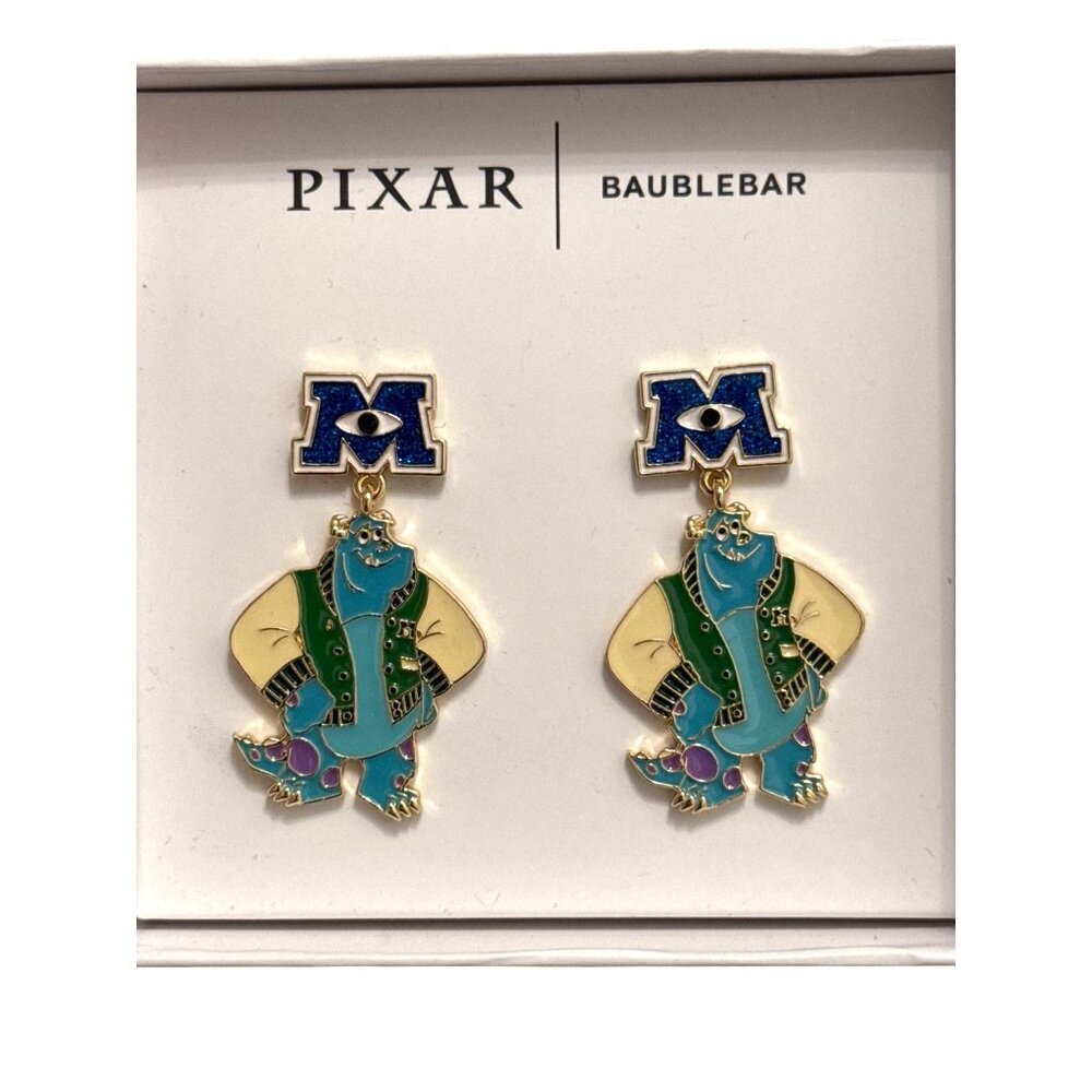 NEW IN BOX‎ Pixar BaubleBar Monsters Inc Sulley Earrings Disneybound Kidcore